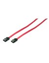 LogiLink SATA Cable, SATA/M To SATA/M, SATA3 6Gbps, Latch, 0.3m, Red (CS0009)