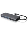 RaidSonic Icy Box 12-in-1 USB Type-C Docking Station With PD 100W, Black/Anthracite (IB-DK4070-CPD)