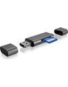 RaidSonic ICY BOX IB-CR201-C3 2-port card reader, USB Type-C, Dual Type-A / Type Micro-B (IB-CR201-C3)