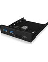 RaidSonic ICY BOX 3-port hub for 3.5  drive bay with card reader, USB 3.0 (IB-HUB1417-I3)