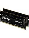 Kingston Fury Impact 32GB (2x16GB) 2666MHz SODIMM DDR4 CL15 1.2V, Black (KF426S15IB1K2/32)