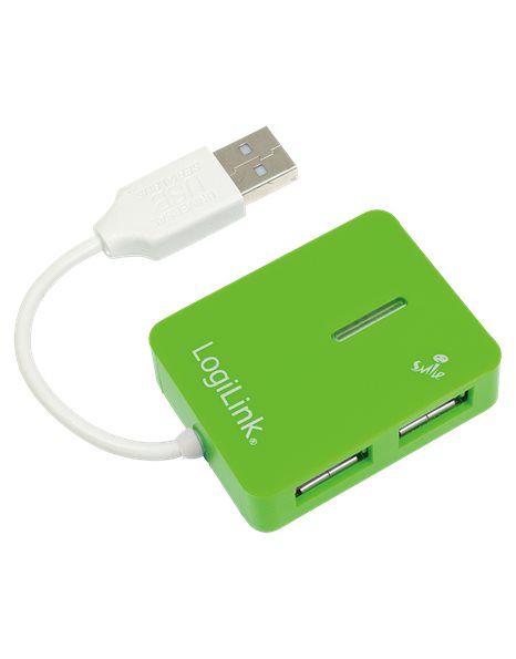 LogiLink Smile 4-Port USB 2.0 Hub, Green (UA0138)