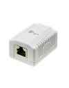 LogiLink Cat.6A Wall Outlet Surface Box 1x RJ45, Shielded, White (NP0073)