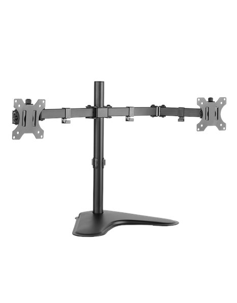 LogiLink Dual Monitor Stand, 13-Inch To 32-Inch , Steel, Arm Length: 460 mm, Black (BP0045)