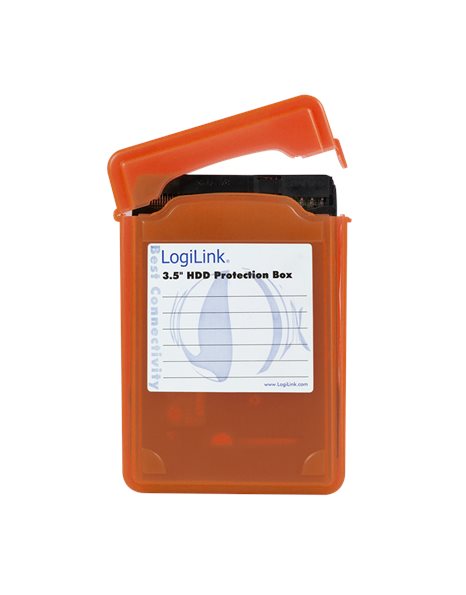 LogiLink HDD protection box for 3.5 HDDs, orange (UA0133O)