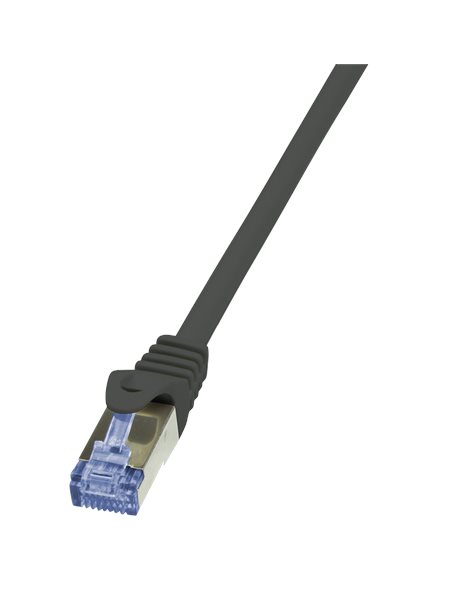 LogiLink Patch cable PrimeLine, Cat.6A, S/FTP, black, 0.25m (CQ3013S)