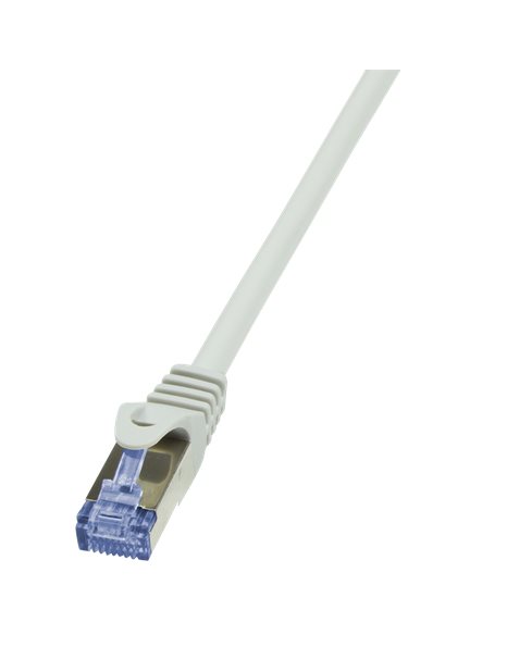 LogiLink Patch cable PrimeLine, Cat.6A, S/FTP, grey, 0.25m (CQ3012S)