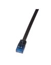 LogiLink Cat.6 U/UTP SlimLine Flat Patch Cable, 0.5m, Black (CF2023U)