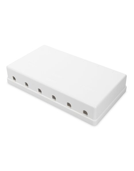 Digitus 6-Port Surface Box For Keystone Modules, Pure White (DN-93705)
