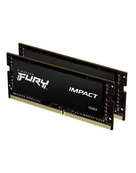 Kingston Fury Impact 64GB Kit (2x32GB) 2666MHz SODIMM DDR4 CL16 1.2V, Black (KF426S16IBK2/64)