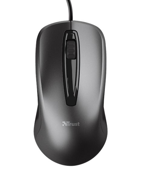 Trust Carve Wired Optical Mouse, 3 Buttons, 1200dpi, Black (23733)