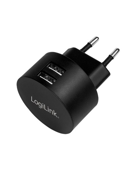 LogiLink USB socket adapter, 2x USB-port for Fast Charging, 10.5W (PA0218)