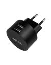 LogiLink USB socket adapter, 2x USB-port for Fast Charging, 10.5W (PA0218)