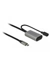 Delock Active USB 3.1 Gen1 Extension Cable USB Type-C, 5m, Black/Grey (85392)