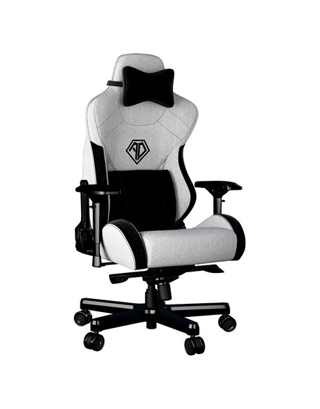 Anda Seat T-Pro II Gaming Chair, Fabric With Alcantara Stripes, Light Grey/Black (AD12XLLA-01-GB-F)