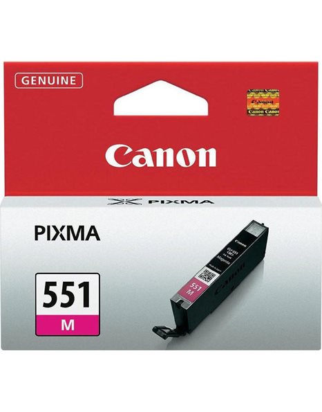 Canon CLI-551M Ink Cartridge, 7ml, 298 Pages, Magenta (6510B001)