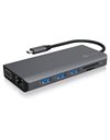 RaidSonic Icy Box 12-in-1 USB Type-C Docking Station With PD 100W, Black/Anthracite (IB-DK4070-CPD)