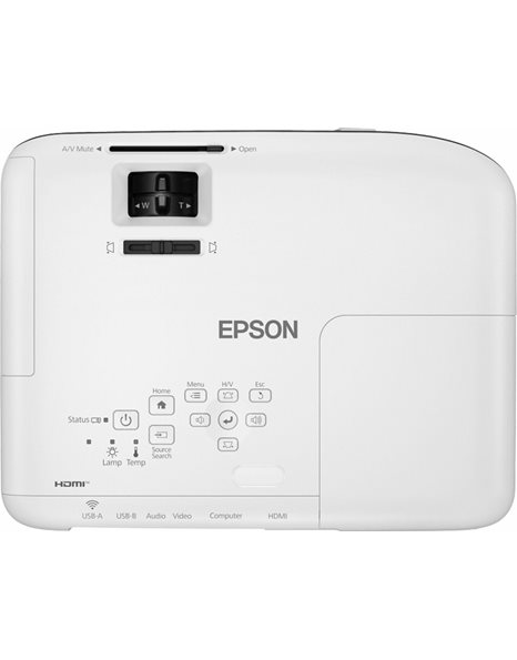 Epson EB-W51 3LCD Projector, 1280x800, 16:10, 16000:1 Contrast, 4000 Lumens, USB, HDMI, VGA (V11H977040)