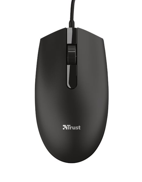 Trust Basi Optical Wired Mouse, 3 Buttons, 1200dpi, Black (24271)
