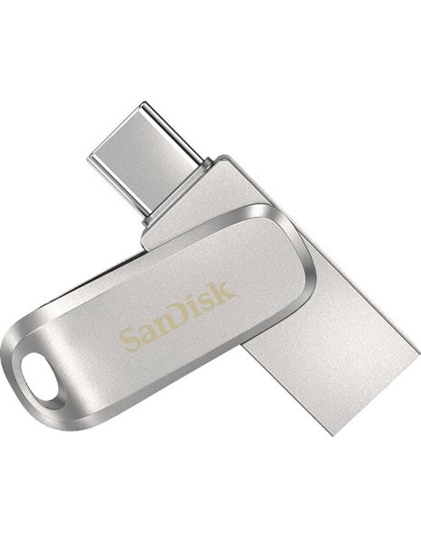 SanDisk Ultra Dual Drive Luxe USB Type-C Flash Drive 32GB, USB 3.1, Silver (SDDDC4-032G-G46)