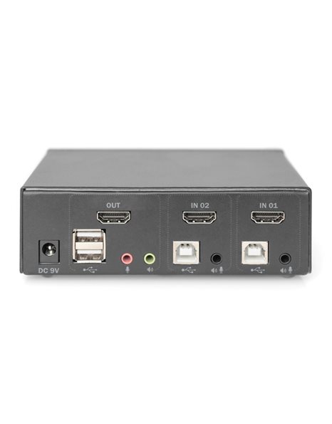 Digitus KVM Switch, 2-Port, Single Display, 4K, HDMI (DS-12870)