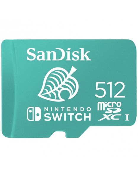 SanDisk Nintendo Switch 512GB  MicroSDXC 100MB/S  Mint Green & Αdapter (SDSQXAO-512G-GNCZN)