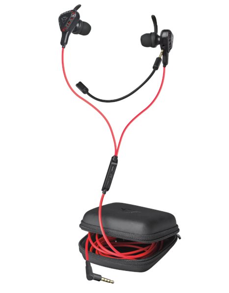 Trust GXT 408 Cobra Multiplatform Gaming Earphones, Black/Red (23029)