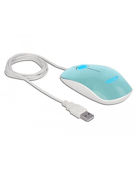 Delock Optical 3-button LED Mouse USB Type-A turquoise (12538)