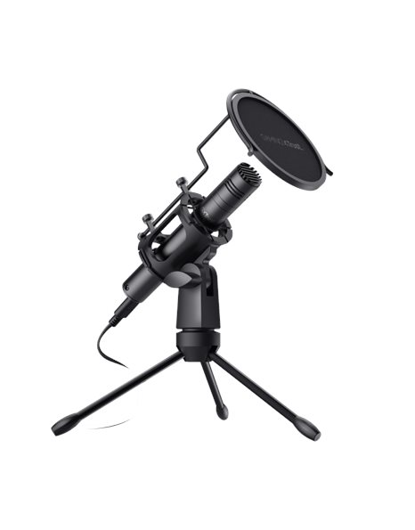 Trust GXT 241 Velica USB Streaming Microphone With Pop Filter, Black (24182)