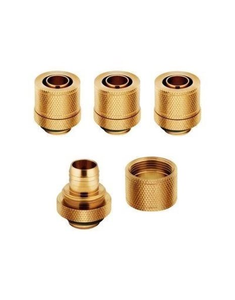 Corsair Hydro X Series XF Compression 10/13mm (3/8-Inch / 1/2-Inch) ID/OD Fitting Four Pack, Gold (CX-9051007-WW)