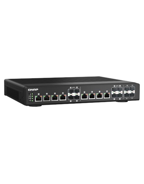 Qnap QSW-IM1200-8C Industrial-Grade Rackmount 10GbE Switch, Web Managed, 4x10GbE SFP+ Ports, 8x10GbE SFP+/RJ45 Ports (QSW-IM1200-8C)