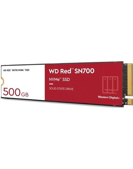 Western Digital Red SN700 NVMe SSD, 500GB, M.2, PCIe, 3430MBps (Read)/2600MBps (Write) (WDS500G1R0C)