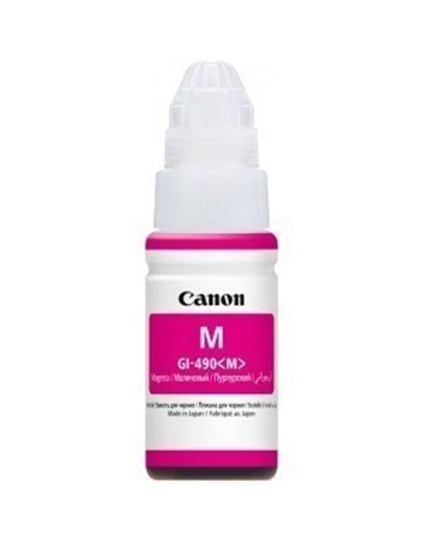 Canon GI-490 Ink Bottle, 70ml, 7000 Pages, Magenta (0665C001)