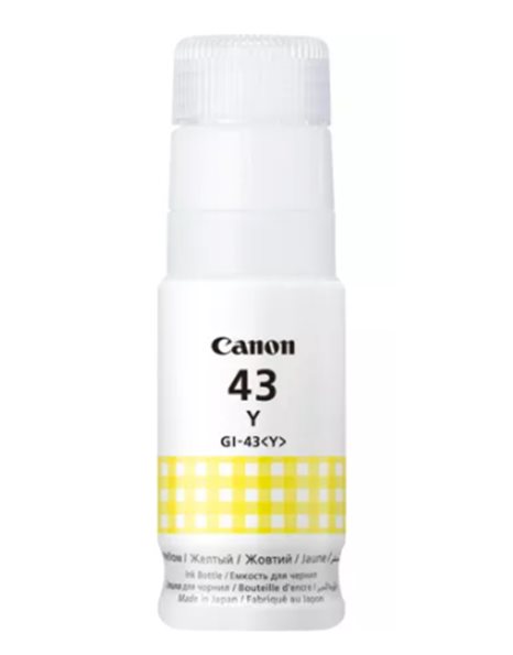 Canon GI-43Y Ink Bottle, 60ml, 3800 Photos, Yellow (4689C001)