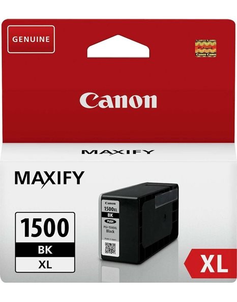 Canon PGI-1500XL High Yield Ink Cartridge, 34.7ml, 1200 Pages, Black (9182B001)