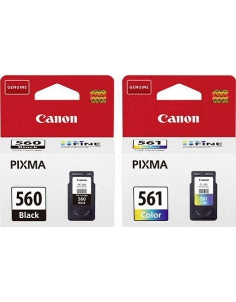 Canon PG-560 Black & CL-561 Colour Ink Cartridges, Multipack (3713C006)