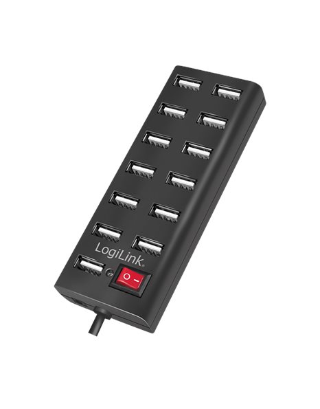 LogiLink USB 2.0 Hub, 13-Port With On/Off Switch, Black (UA0126)