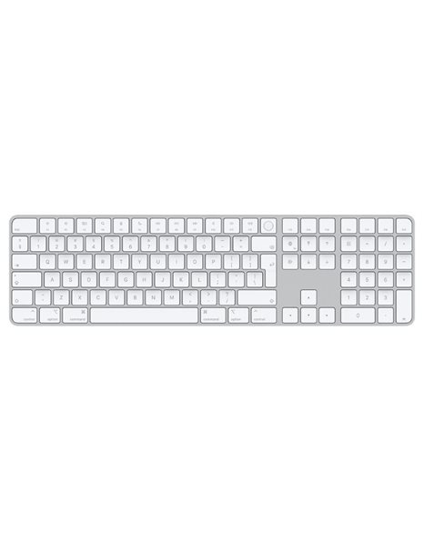 Apple Magic Wireless Keyboard With Touch ID And Numeric Keypad for Mac Models With Apple Silicon Processors, GR Layout, Silver (MK2C3GR/A)