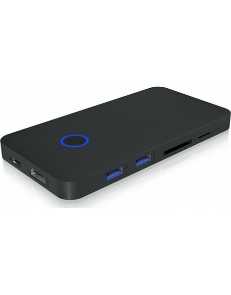 RaidSonic Icy Box 8-in-1 Docking Station, USB Type-C With PD 100W, Anthracite (IB-DK2108M-C)