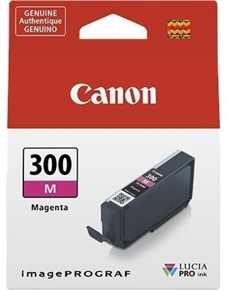 Canon PFI-300M Ink Cartridge, 14ml, Magenta (4195C001)