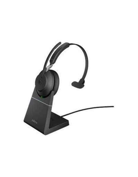 Jabra Evolve2 65 MS Mono, On-Ear Wireless USB-A Headset  With Charging Station (26599-899-989)