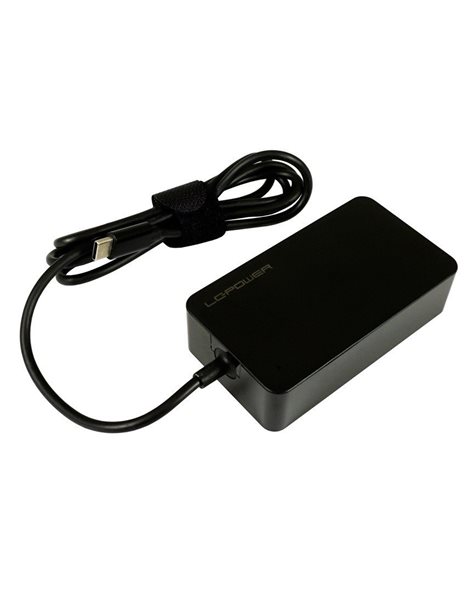 LC-Power LC-NB-PRO-45-C Universal USB-C Notebook Power Adapter, 45W, 20V, Black (LC-NB-PRO-45-C)