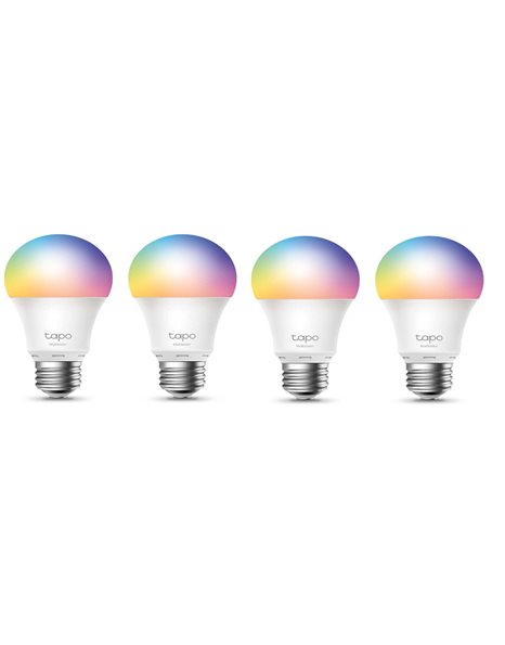 TP-Link Tapo L530E Smart Wi-Fi Light Bulb, Multicolor, v1, 4-Pack (TAPO L530E(4-PACK))