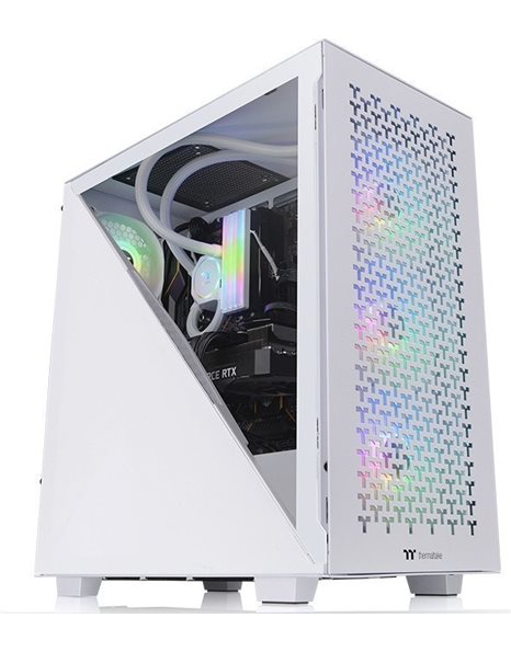 Thermaltake Divider 300 TG Air Snow, Mid Tower, ATX, USB3.2, No PSU, Tempered Glass, White (CA-1S2-00M6WN-02)