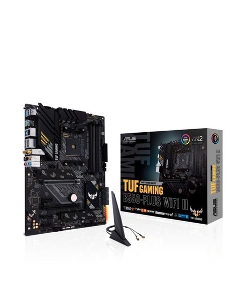 Asus TUF Gaming B550-Plus WIFI II, AMD, Socket AM4, ATX, 4xDDR4, 6xSATA3, M.2, Raid, 2.5GLAN, WiFi+BT, USB3.2, HDMI, DP (90MB19U0-M0EAY0)
