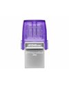 Kingston DataTraveler microDuo 3C USB Type-C & Type-A Flash Drive, USB 3.2 Gen 1, 256GB, Violet (DTDUO3CG3/256GB)