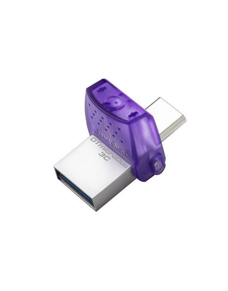 Kingston DataTraveler microDuo 3C USB Type-C & Type-A Flash Drive, USB 3.2 Gen 1, 64GB, Violet (DTDUO3CG3/64GB)