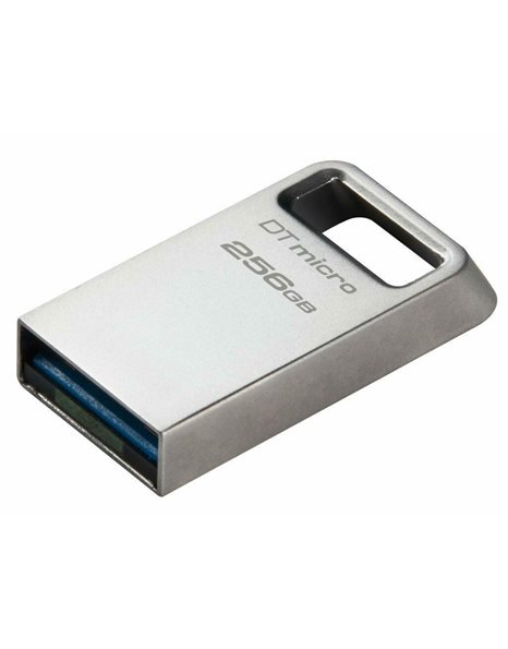 Kingston DataTraveler Micro USB-A Flash Drive, USB 3.2 Gen 1, 256GB, Silver (DTMC3G2/256GB)