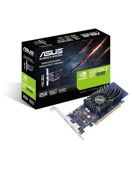 Asus USD GeForce GT 1030 2GB GDDR5 Low profile (GT1030-2G-BRK), 64-bit, HDMI, DP (90YV0AT2-M0NA00r)