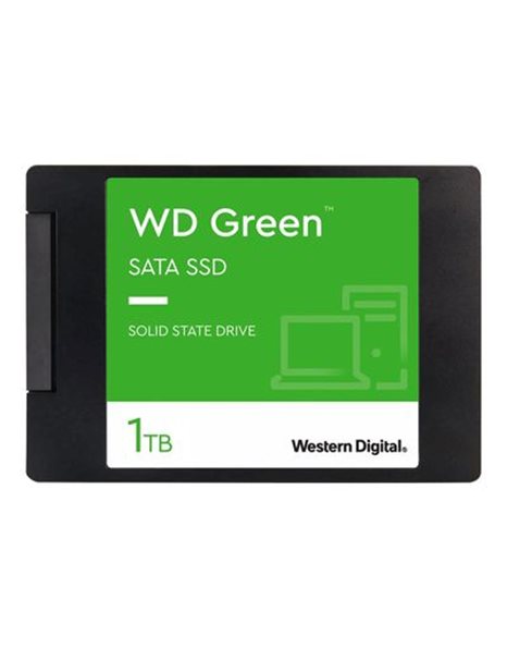 Western Digital Green 1TB SSD, 2.5-Inch, SATA3, 545MBps (Read) (WDS100T3G0A)